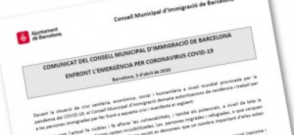 comunicat consell muicipal immigració