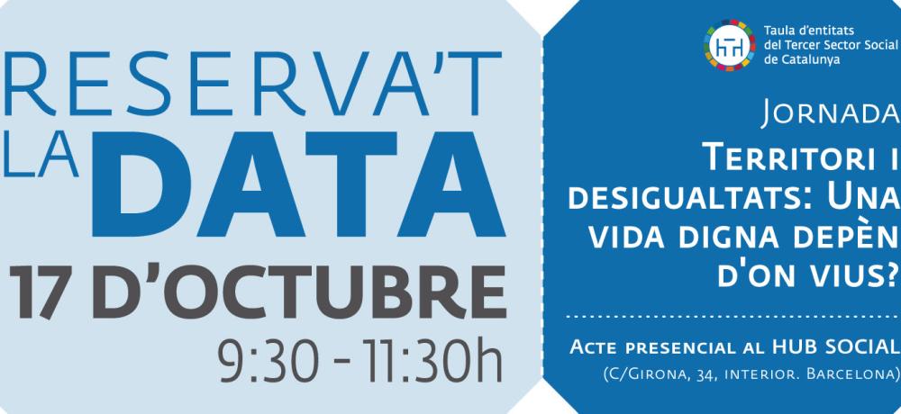 Jornada Territori i desigualtats: una vida digna depèn d'on vius?