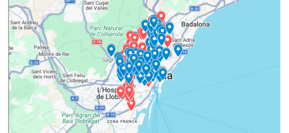 mapa que fa visible el Sant Jordi més comunitari
