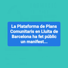 Manifest de la Plataforma de Plans Comunitaris en Lluita